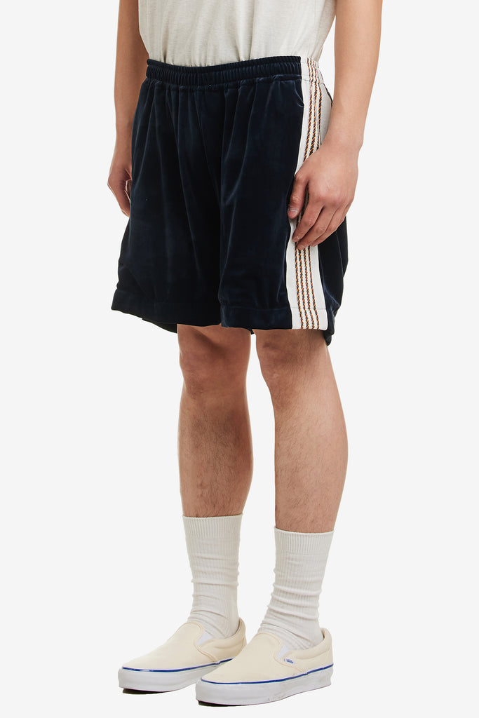 LACE TAPE VELOUR SHORTS - WORKSOUT WORLDWIDE