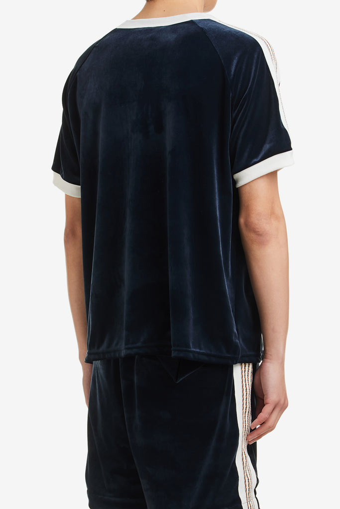 LACE TAPE VELOUR T-SHIRT - WORKSOUT WORLDWIDE