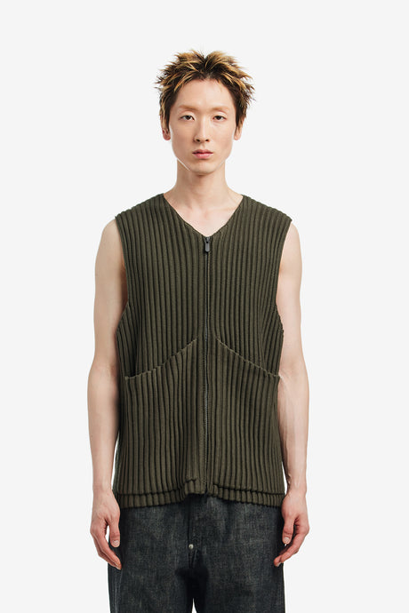 RIB KNIT UTILITY VEST