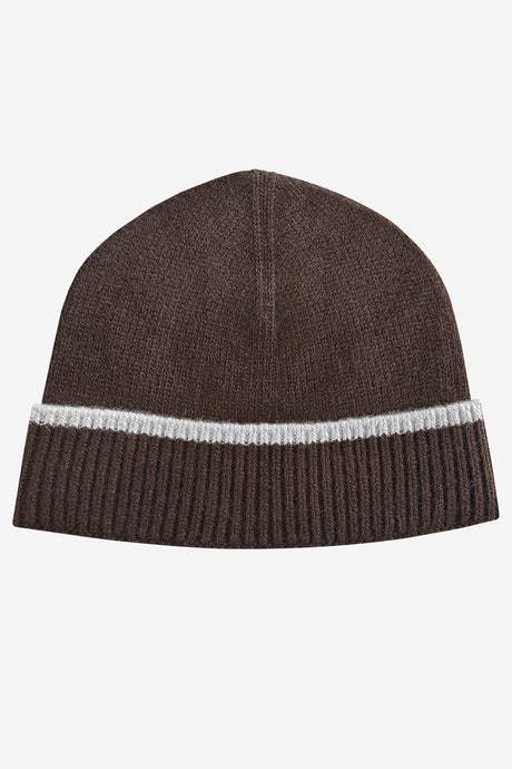 CONTRAST STRIPE WOOL BEANIE
