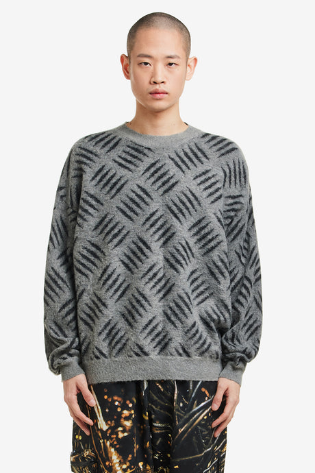 CHECKER PLATE MOHAIR SWEATER