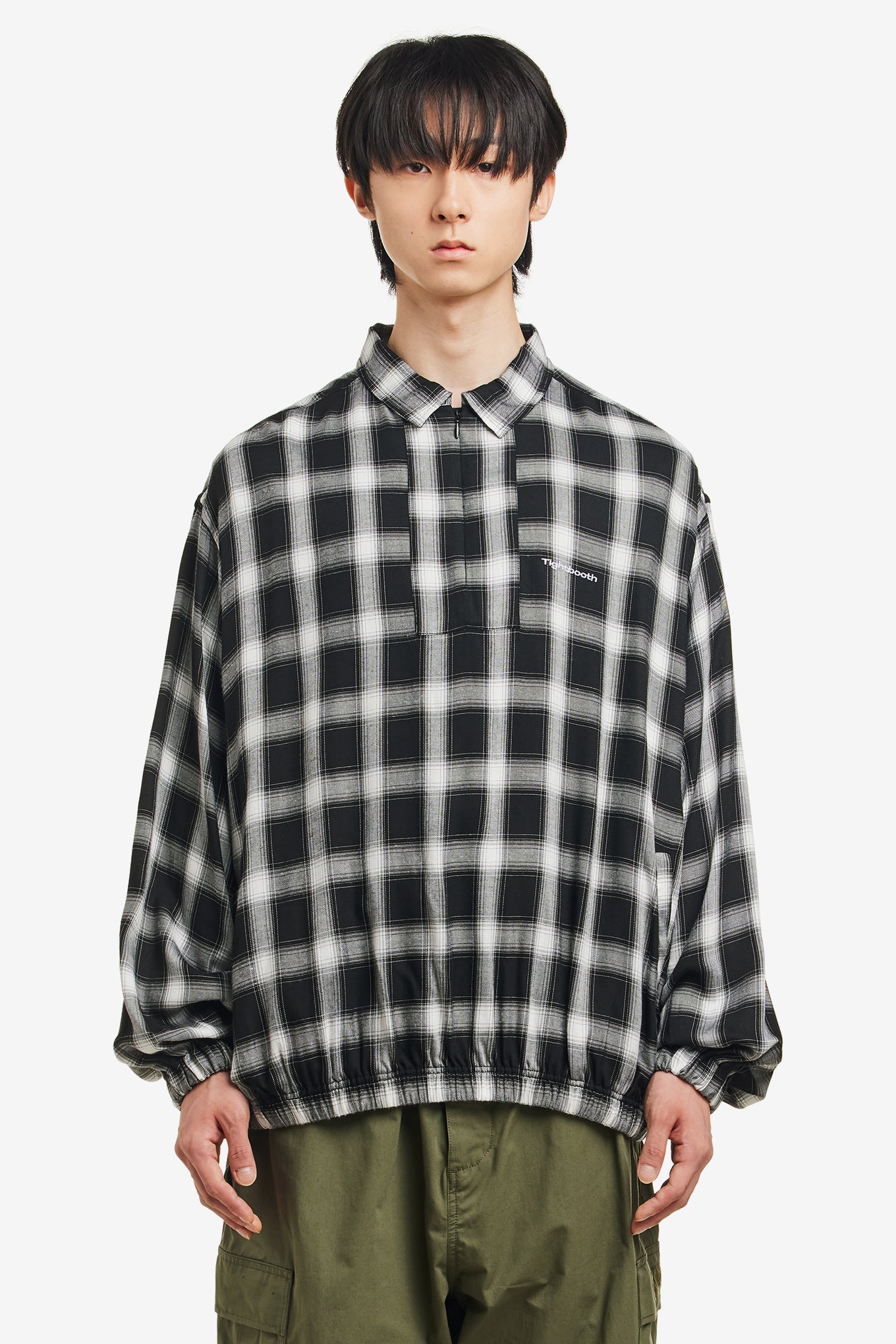 PLAID HALF ZIP L/S SHIRT– WORKSOUT WORLDWIDE