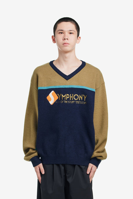 SYMPHONY V-NECK KNIT SWEATER