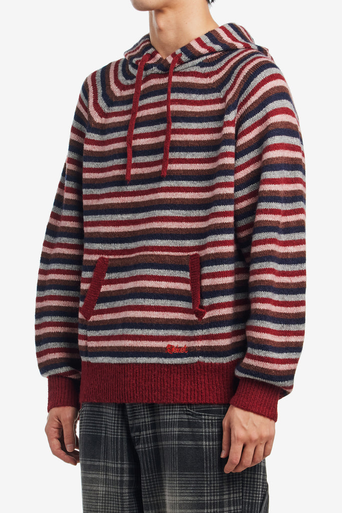 HARMONY STRIPE KNIT HOODIE - WORKSOUT WORLDWIDE