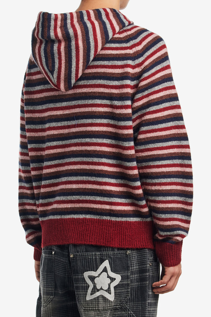 HARMONY STRIPE KNIT HOODIE - WORKSOUT WORLDWIDE