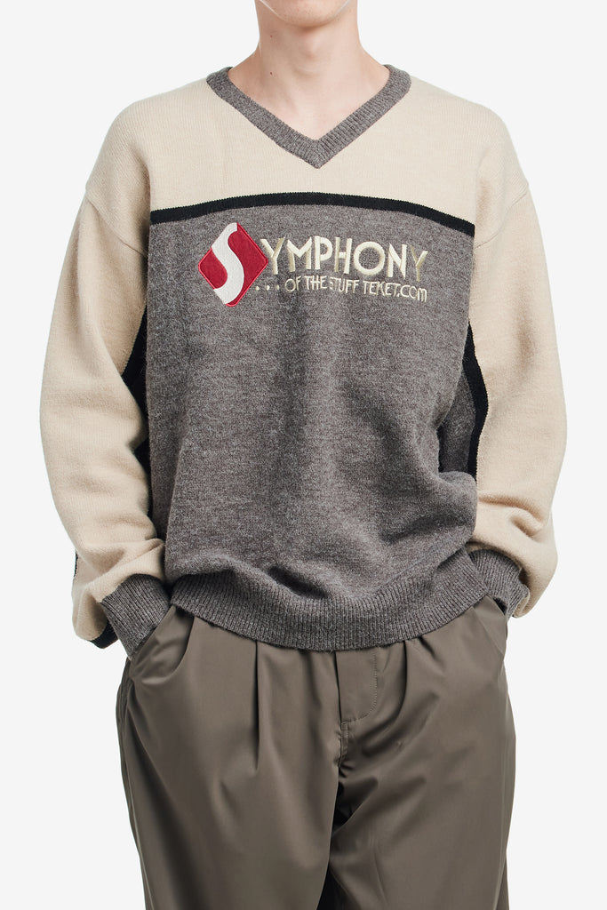 SYMPHONY V-NECK KNIT SWEATER - WORKSOUT WORLDWIDE