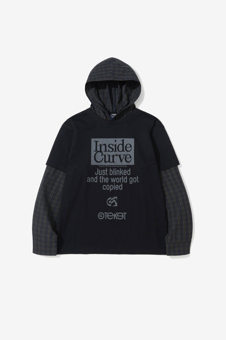 FLICKER LAYERED HOODED TEE