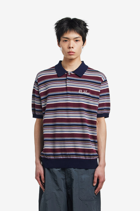 SCRIPT KNIT POLO