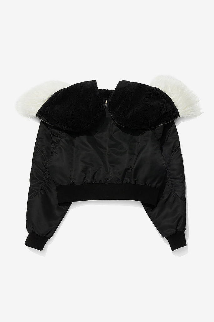 FAUX FUR ZIPPER HOOD MA1 - WORKSOUT WORLDWIDE