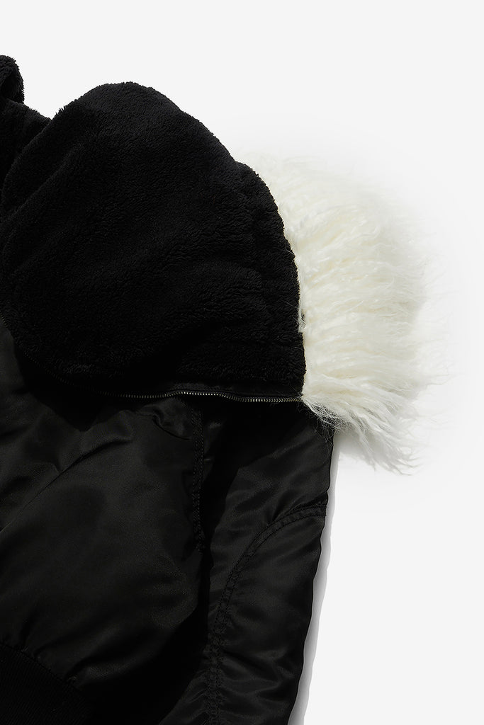 FAUX FUR ZIPPER HOOD MA1 - WORKSOUT WORLDWIDE