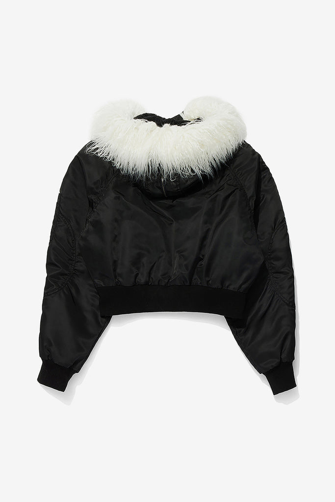 FAUX FUR ZIPPER HOOD MA1 - WORKSOUT WORLDWIDE