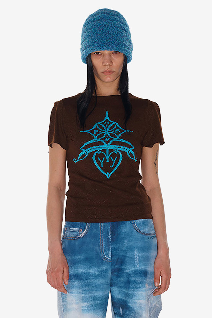 SLIT SHOULDER KNIT TOP - WORKSOUT WORLDWIDE