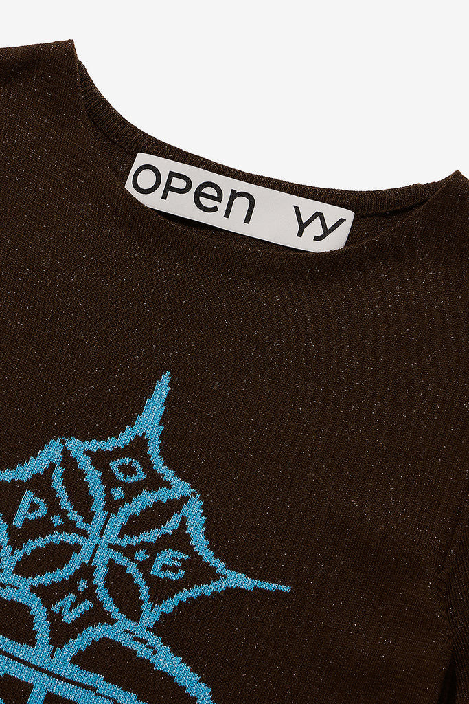 SLIT SHOULDER KNIT TOP - WORKSOUT WORLDWIDE