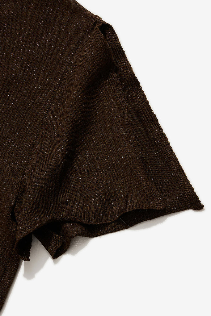 SLIT SHOULDER KNIT TOP - WORKSOUT WORLDWIDE