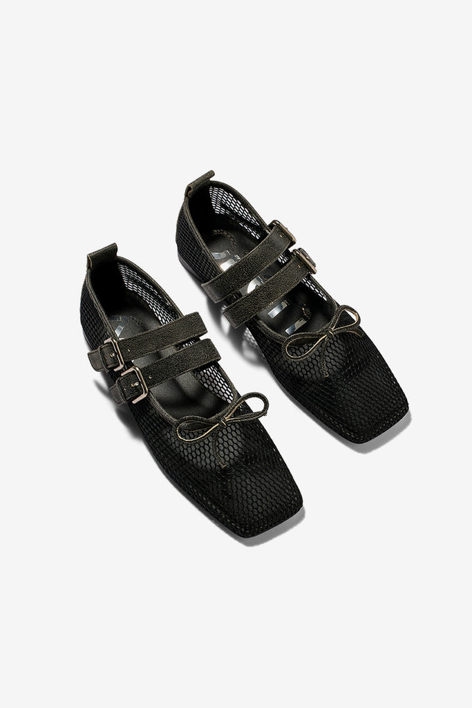 MESH BUCKLE BALLET FLATS - WORKSOUT WORLDWIDE