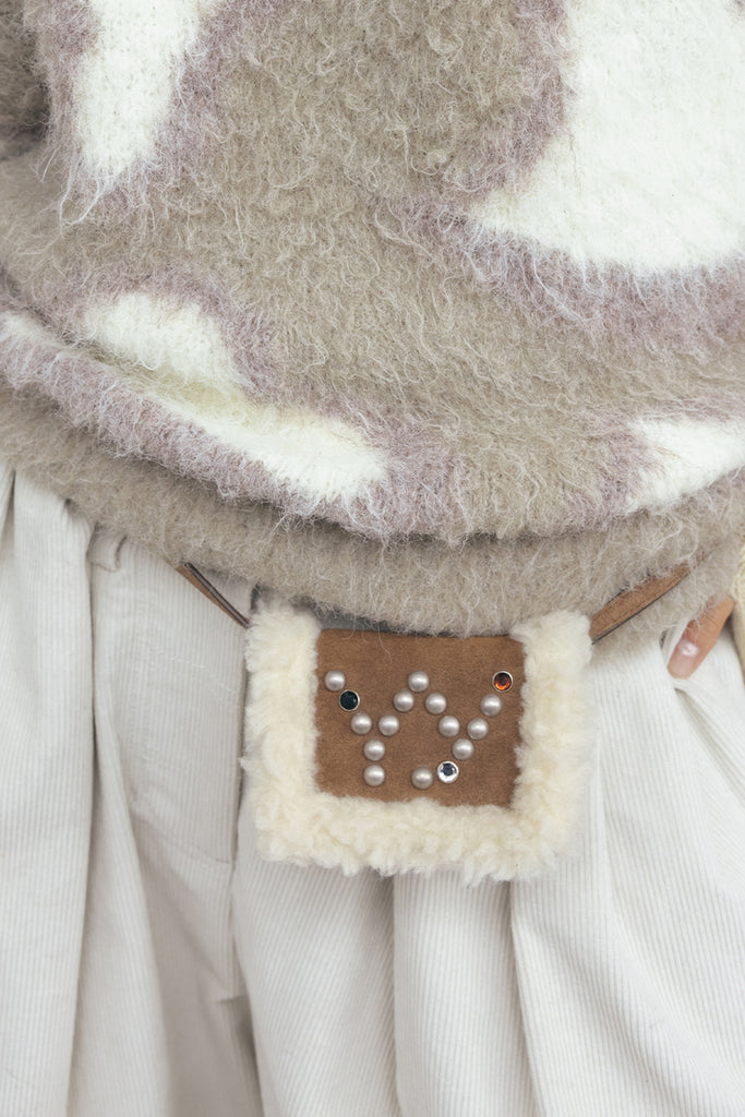 MICRO SHEARLING STUD WALLET BAG - WORKSOUT WORLDWIDE