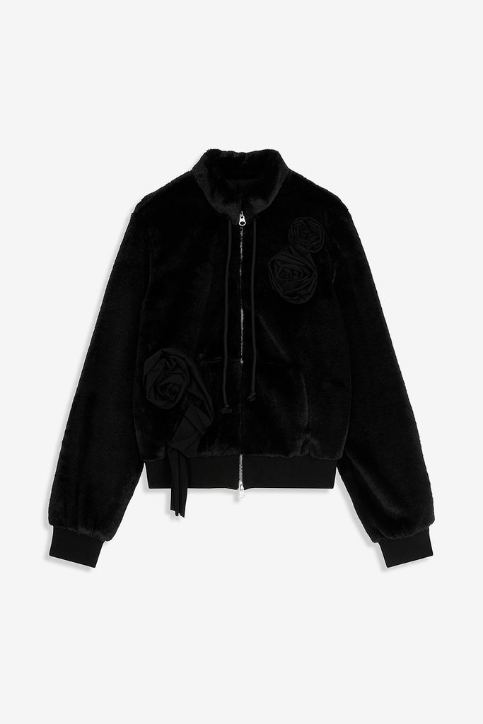 FLEECE APPLIQUÉ ZIPUP JACKET - WORKSOUT WORLDWIDE