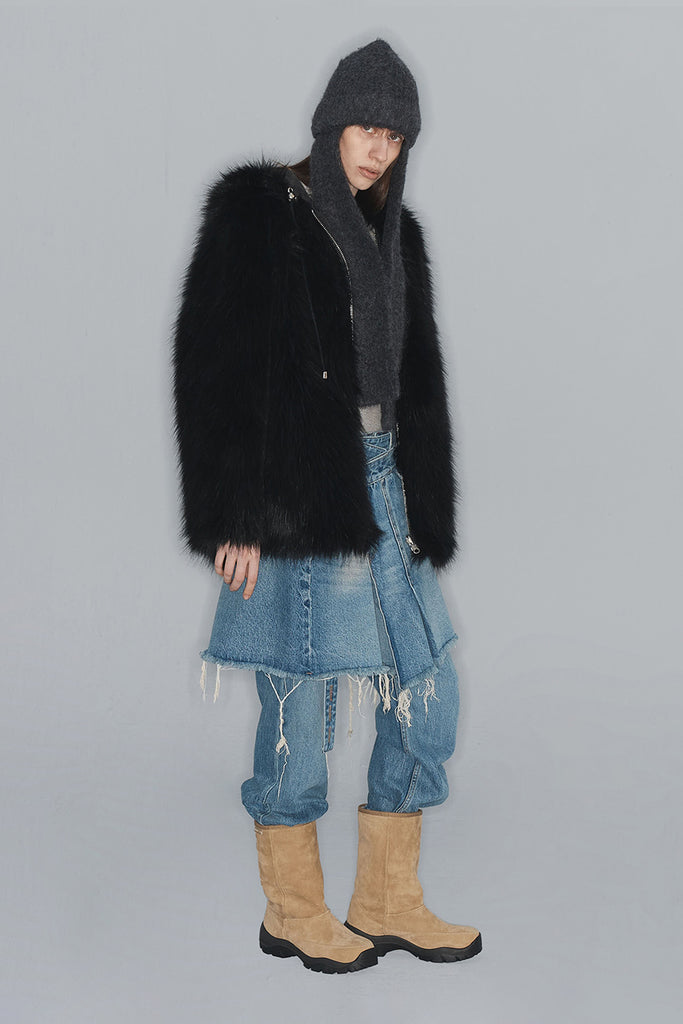 REVERSIBLE FAUX FUR HOOD JACKET - WORKSOUT WORLDWIDE