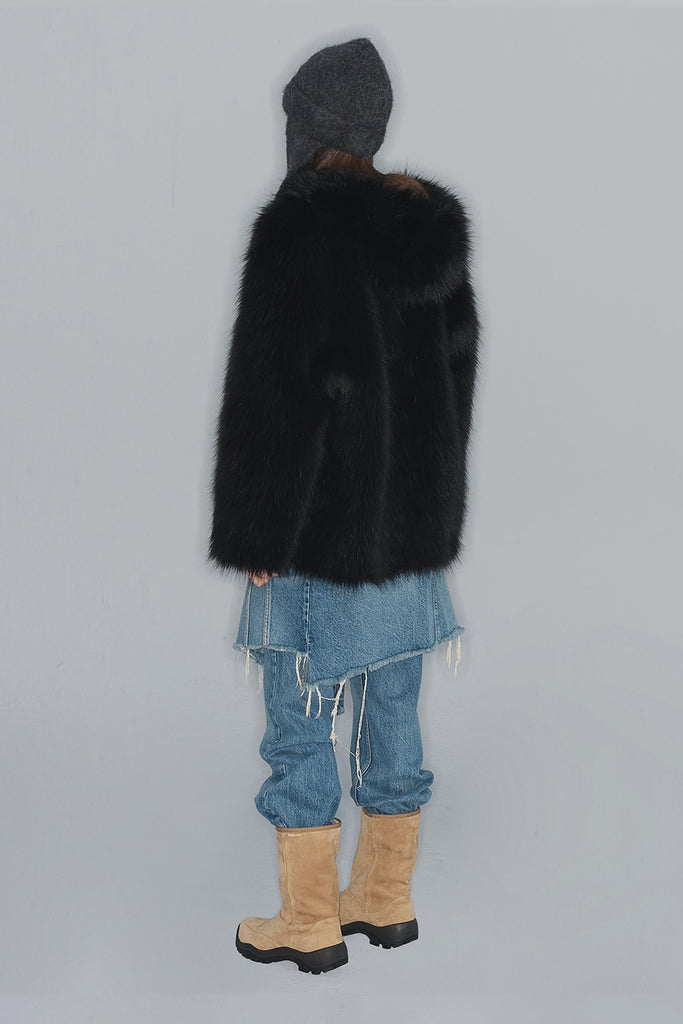 REVERSIBLE FAUX FUR HOOD JACKET - WORKSOUT WORLDWIDE