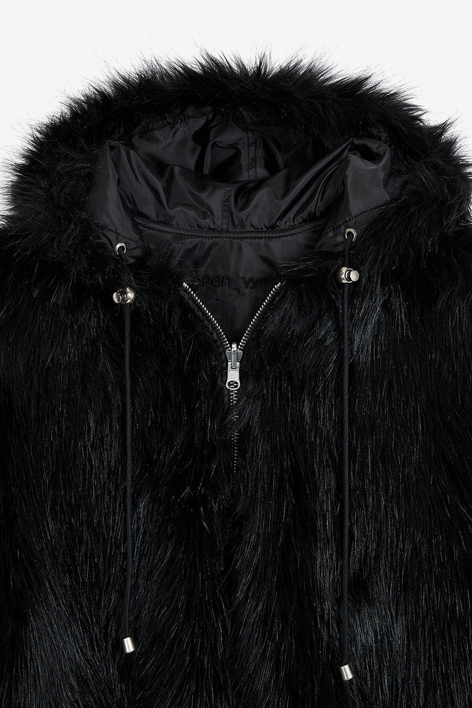 REVERSIBLE FAUX FUR HOOD JACKET - WORKSOUT WORLDWIDE