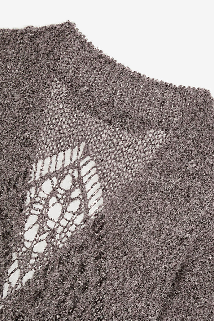 ALPACA ARGYLE POINTELLE LONG CARDIGAN - WORKSOUT WORLDWIDE