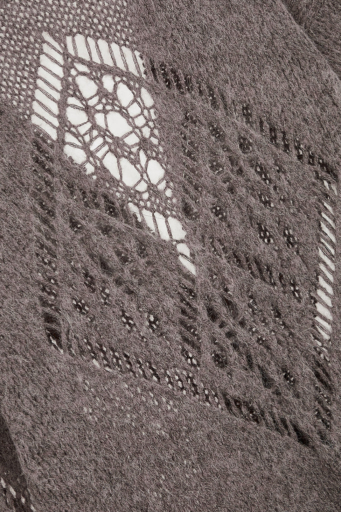 ALPACA ARGYLE POINTELLE LONG CARDIGAN - WORKSOUT WORLDWIDE