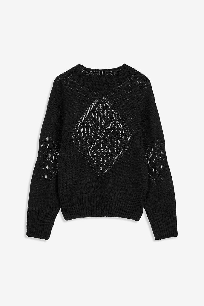 ALPACA ARGYLE POINTELLE PULLOVER - WORKSOUT WORLDWIDE