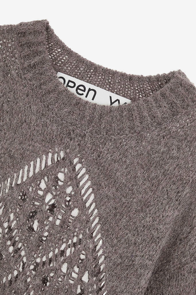 ALPACA ARGYLE POINTELLE PULLOVER - WORKSOUT WORLDWIDE