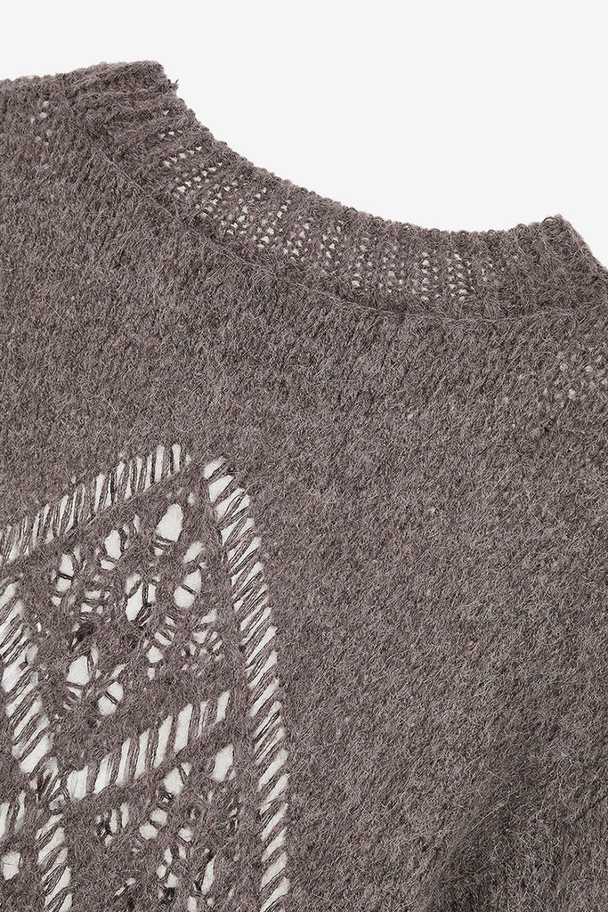 ALPACA ARGYLE POINTELLE PULLOVER - WORKSOUT WORLDWIDE