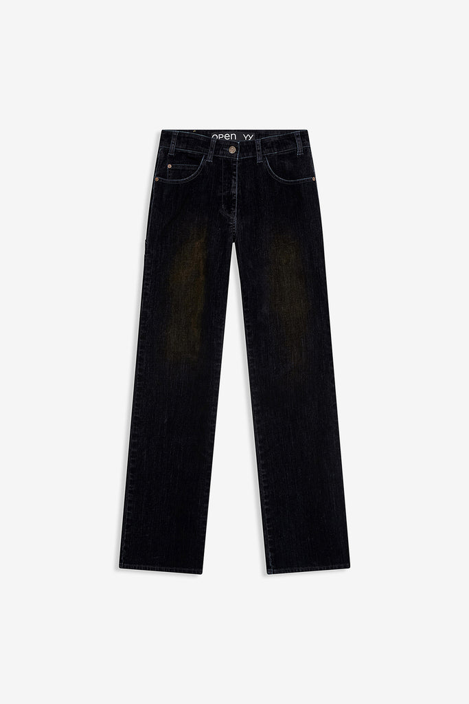 VELVET DENIM TRUCKER PANTS - WORKSOUT WORLDWIDE