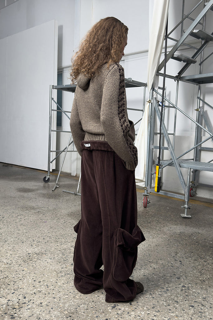 STITCH ZIP UP KNIT HOODIE - WORKSOUT WORLDWIDE