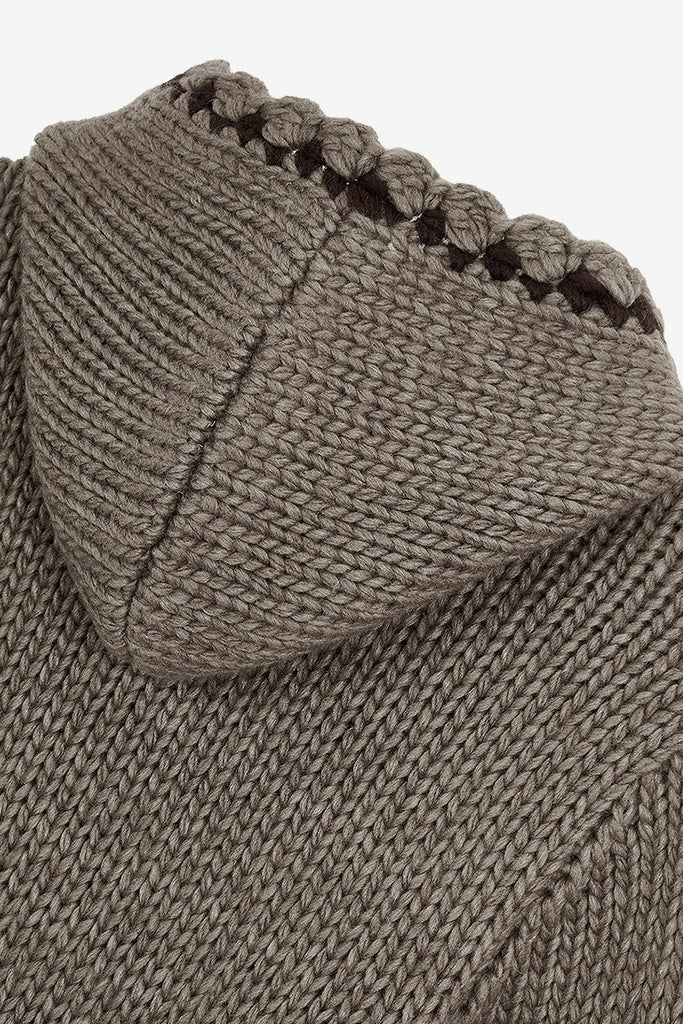 STITCH ZIP UP KNIT HOODIE - WORKSOUT WORLDWIDE