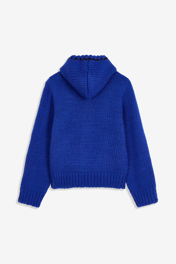 STITCH ZIP UP KNIT HOODIE - WORKSOUT WORLDWIDE