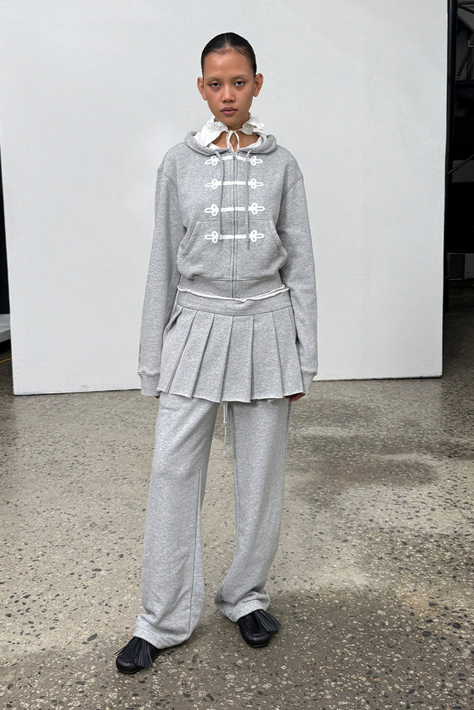 LOOP BUTTON EFFECT HOODIE - WORKSOUT WORLDWIDE