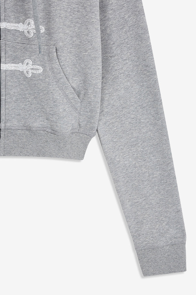 LOOP BUTTON EFFECT HOODIE - WORKSOUT WORLDWIDE