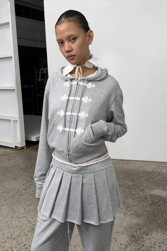 LOOP BUTTON EFFECT HOODIE - WORKSOUT WORLDWIDE