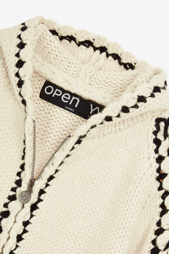 STITCH ZIP UP KNIT HOODIE - WORKSOUT WORLDWIDE