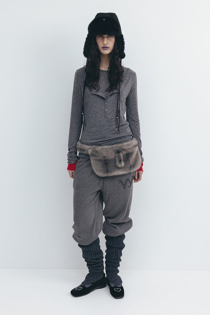 LAYERED HENLEY LOUNGE TEE - WORKSOUT WORLDWIDE