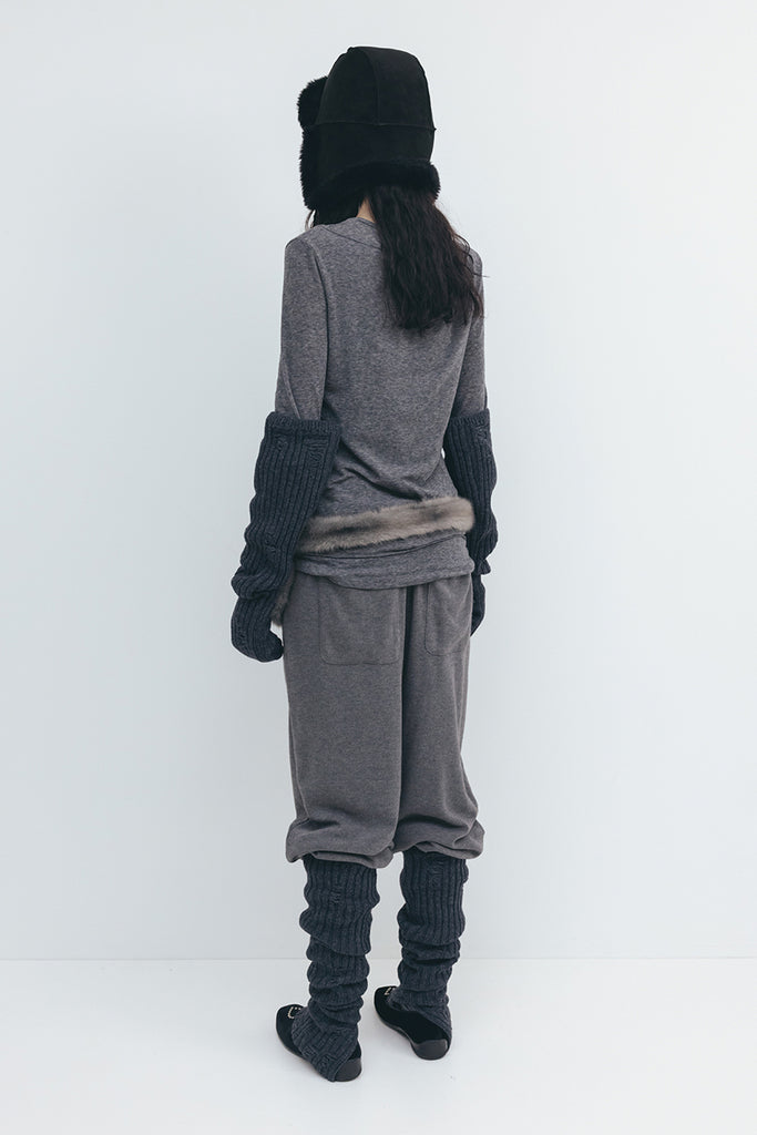 LAYERED HENLEY LOUNGE TEE - WORKSOUT WORLDWIDE