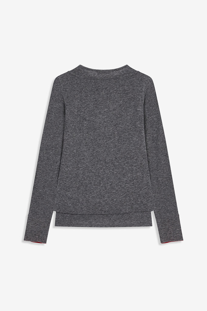 LAYERED HENLEY LOUNGE TEE - WORKSOUT WORLDWIDE