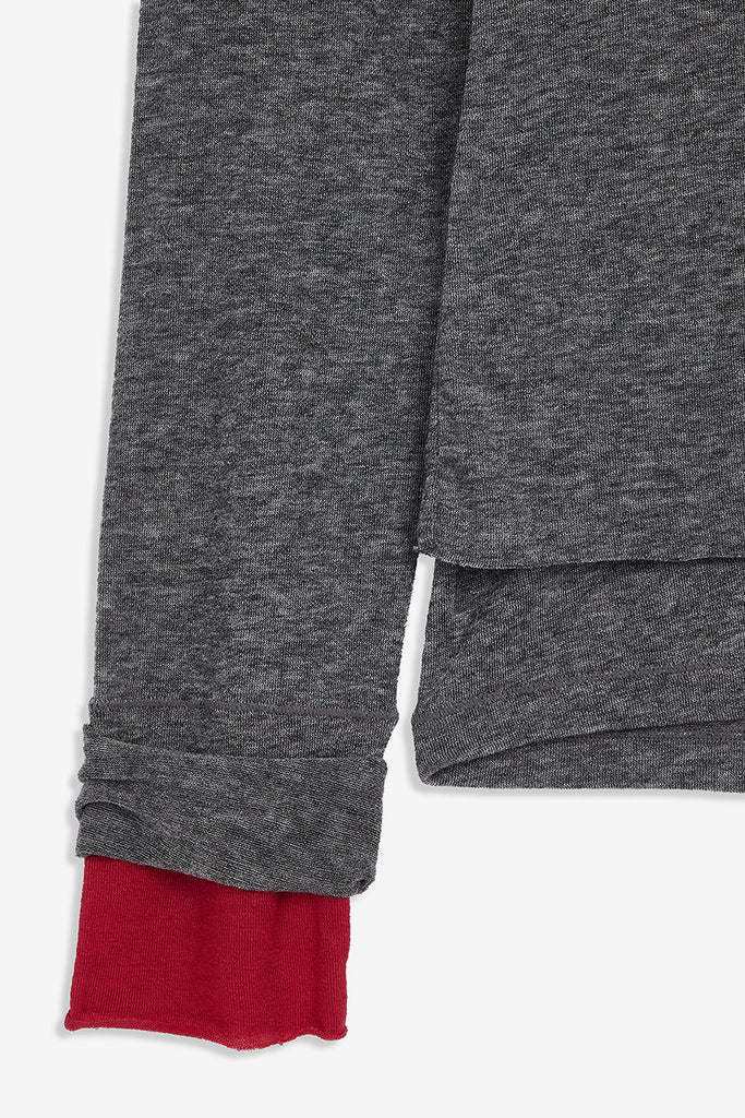 LAYERED HENLEY LOUNGE TEE - WORKSOUT WORLDWIDE