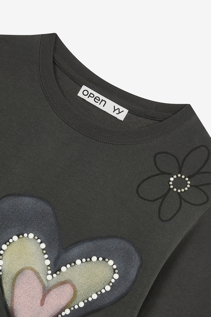 BEADED I LOVE YY TEE - WORKSOUT WORLDWIDE