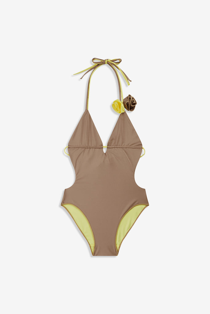 FLOWER STRAPPY SWIMSUIT - WORKSOUT WORLDWIDE