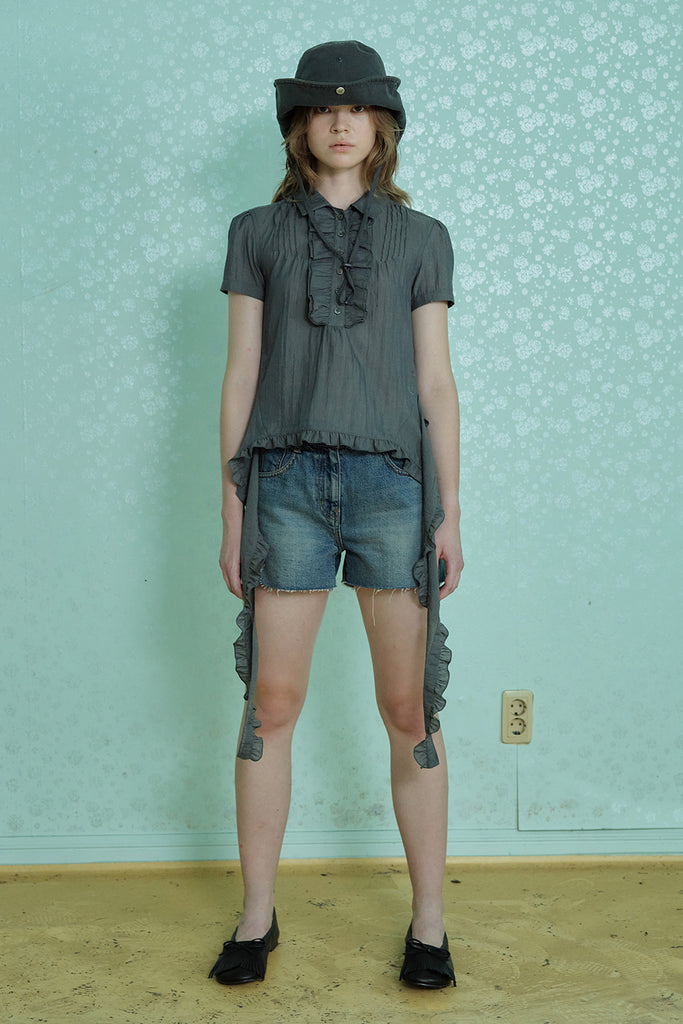 SLIT DENIM SHORTS - WORKSOUT WORLDWIDE