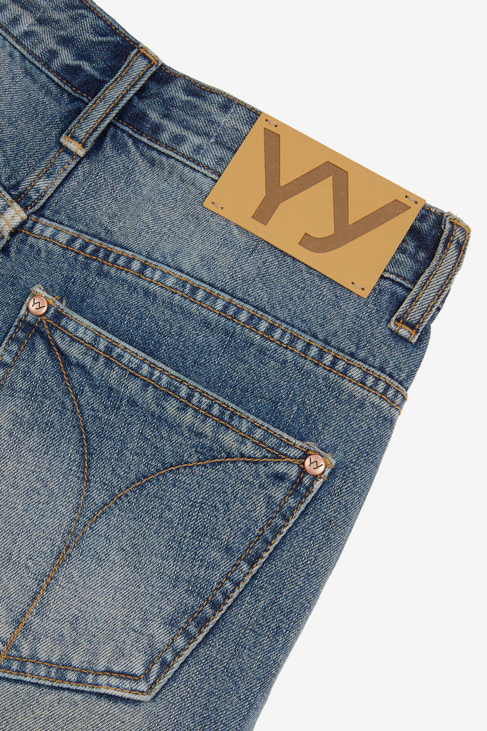 SLIT DENIM SHORTS - WORKSOUT WORLDWIDE