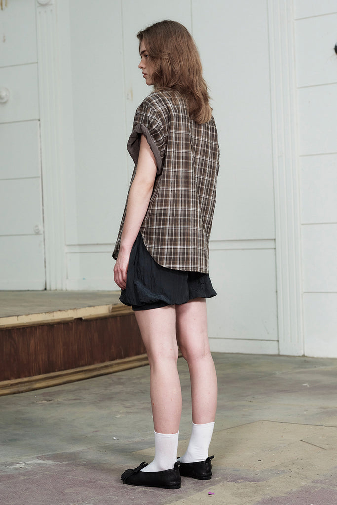 CRINKLED GATHER SHORTS - WORKSOUT WORLDWIDE