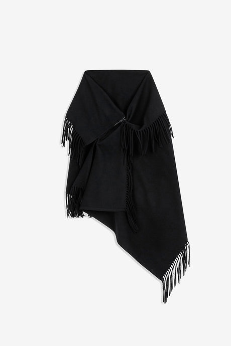 FRINGED ZIP SHAWL
