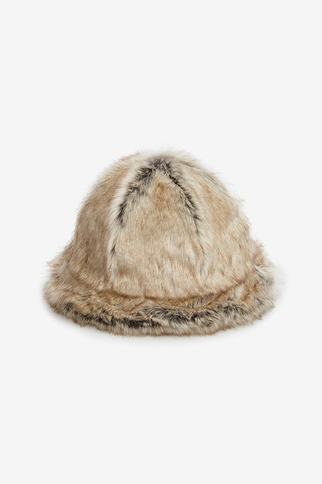 FAUX FUR WIRE BUCKET HAT