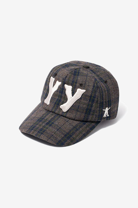 YY CHECKERED HEART BONE BALL CAP