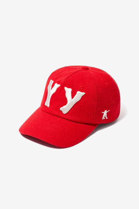 YY WOOL HEART BONE BALL CAP